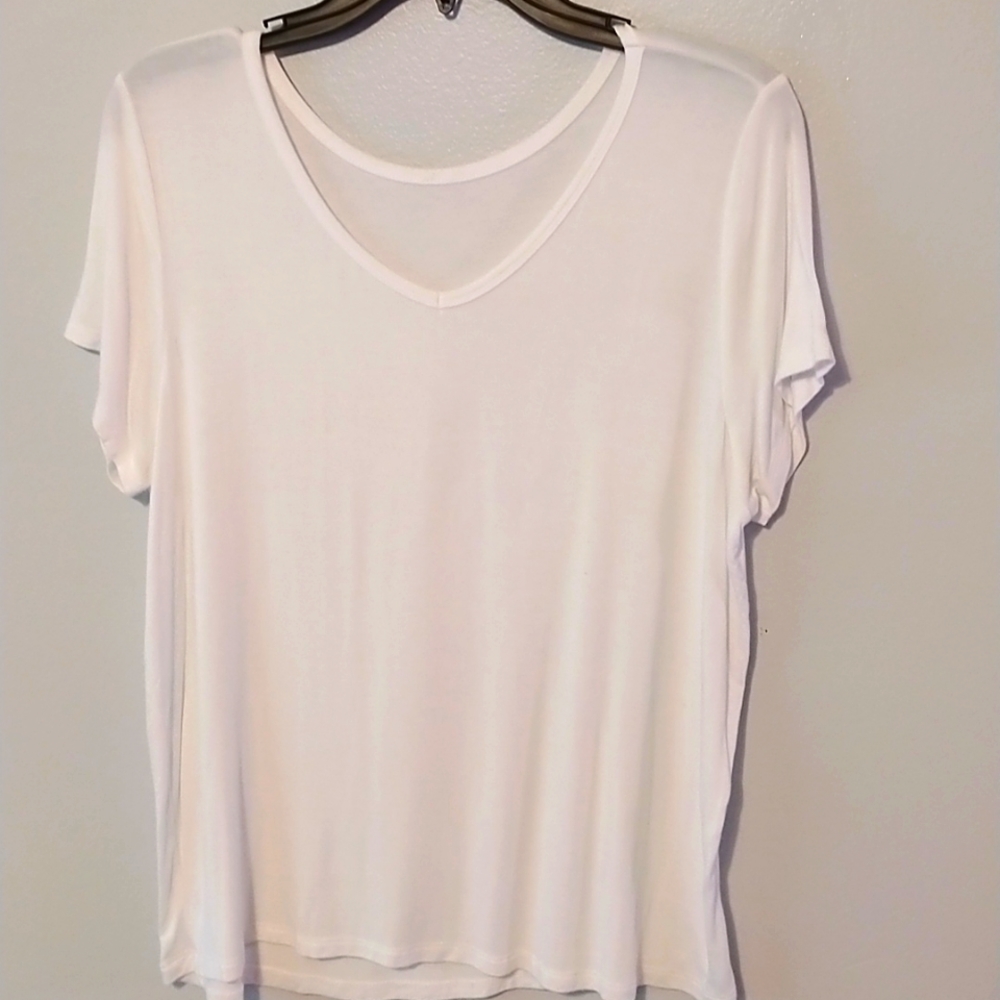 White v-neck